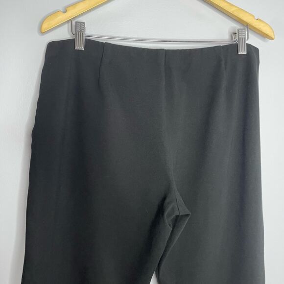 Eileen Fisher High Waist Stretch Pull-on Pants high Rise Stretch Mature Black L - Picture 2 of 7